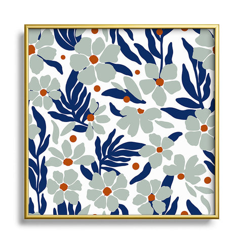 Marta Barragan Camarasa Simple garden blooms 23B Square Metal Framed Art Print