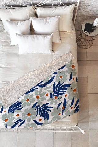Marta Barragan Camarasa Simple garden blooms 23B Fleece Throw Blanket