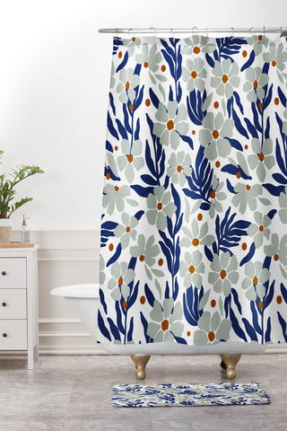 Marta Barragan Camarasa Simple garden blooms 23B Shower Curtain And Mat