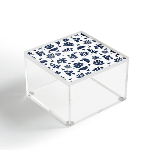 Marta Barragan Camarasa Simple Indigo Nature Shapes Acrylic Box