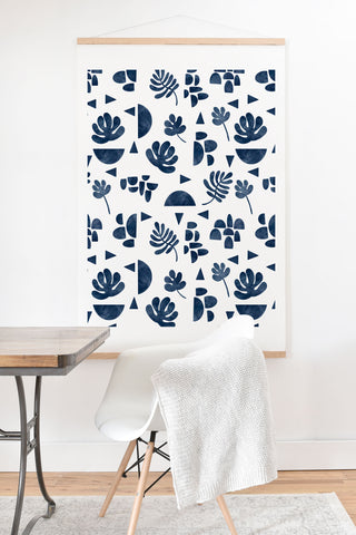 Marta Barragan Camarasa Simple Indigo Nature Shapes Art Print And Hanger