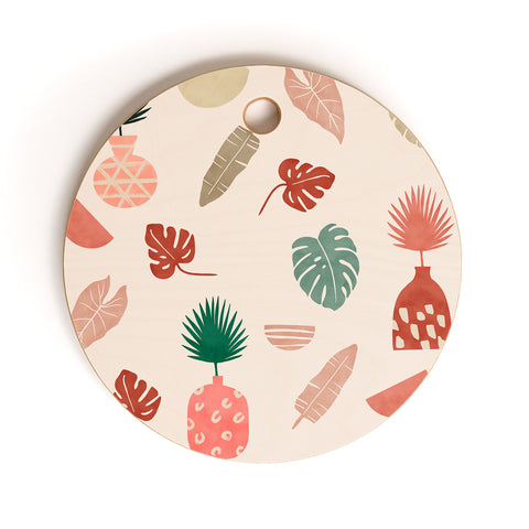 Marta Barragan Camarasa Simple nature in vases Cutting Board Round