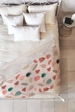 Marta Barragan Camarasa Simple nature in vases Fleece Throw Blanket