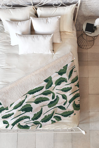 Marta Barragan Camarasa Simple tropical nature G Fleece Throw Blanket