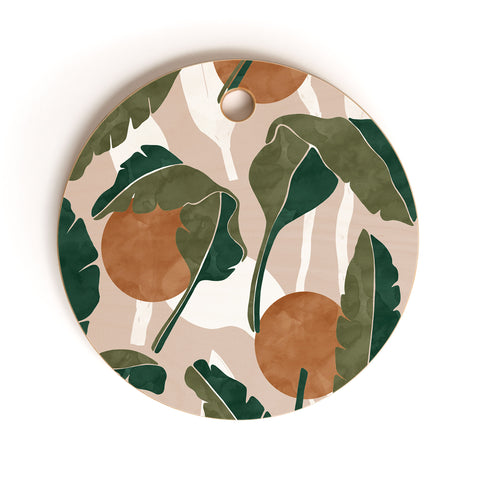 Marta Barragan Camarasa Simple tropical nature T Cutting Board Round