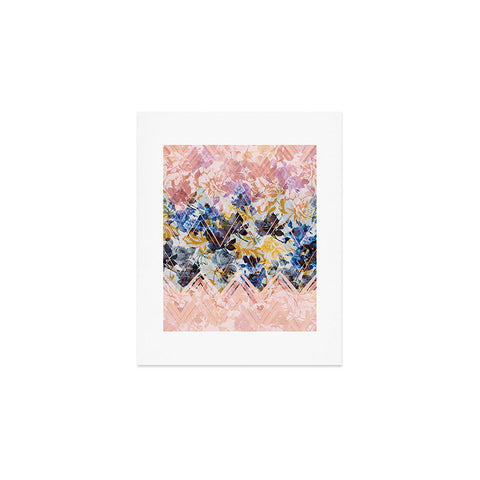 Marta Barragan Camarasa Spring Floral on a geometric background Art Print