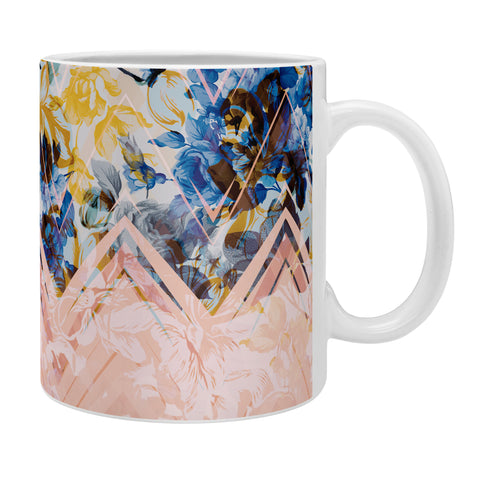 Marta Barragan Camarasa Spring Floral on a geometric background Coffee Mug