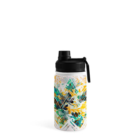 Marta Barragan Camarasa Spring Floral on a geometric background II Water Bottle