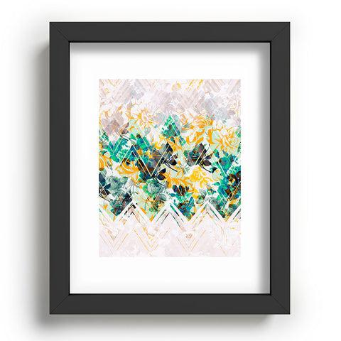 Marta Barragan Camarasa Spring Floral on a geometric background II Recessed Framing Rectangle