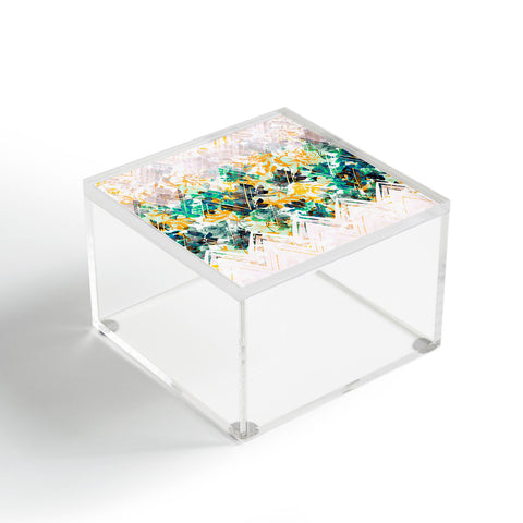 Marta Barragan Camarasa Spring Floral on a geometric background II Acrylic Box