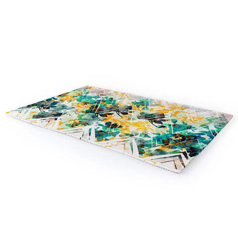 Marta Barragan Camarasa Spring Floral on a geometric background II Area Rug