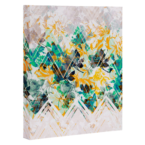 Marta Barragan Camarasa Spring Floral on a geometric background II Art Canvas