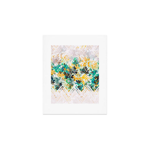 Marta Barragan Camarasa Spring Floral on a geometric background II Art Print