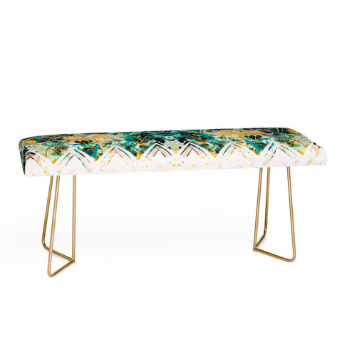Marta Barragan Camarasa Spring Floral on a geometric background II Bench