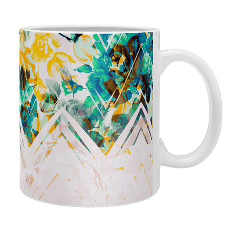 Marta Barragan Camarasa Spring Floral on a geometric background II Coffee Mug