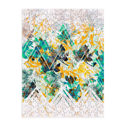 Marta Barragan Camarasa Spring Floral on a geometric background II Puzzle