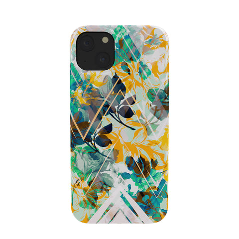 Marta Barragan Camarasa Spring Floral on a geometric background II Phone Case