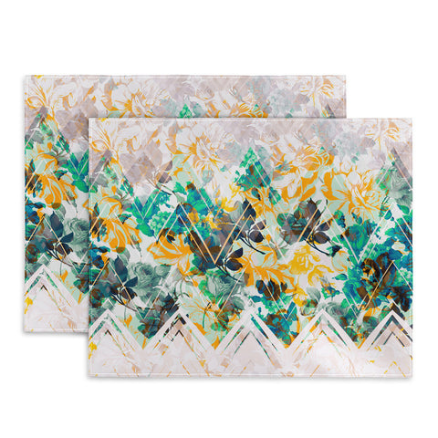 Marta Barragan Camarasa Spring Floral on a geometric background II Placemat