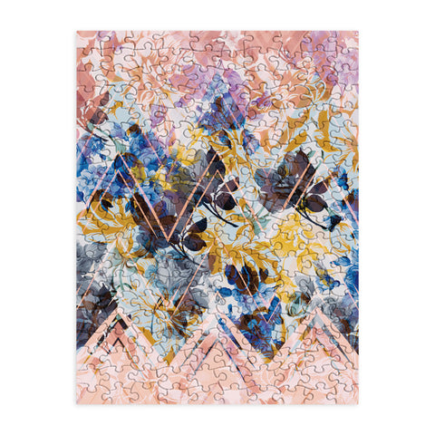 Marta Barragan Camarasa Spring Floral on a geometric background Puzzle