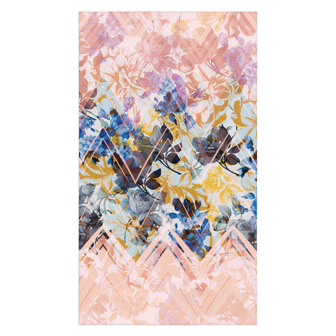Marta Barragan Camarasa Spring Floral on a geometric background Tablecloth