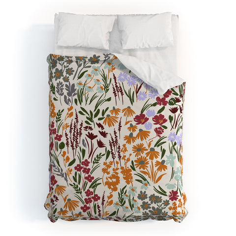Marta Barragan Camarasa Spring flowery meadow 02 Duvet Cover
