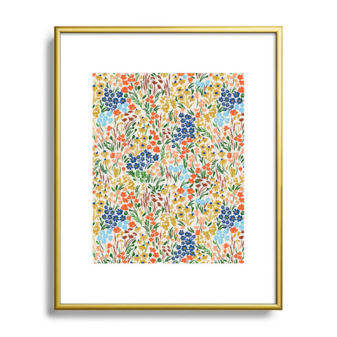 Marta Barragan Camarasa Spring flowery meadow Metal Framed Art Print
