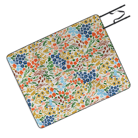 Marta Barragan Camarasa Spring flowery meadow Picnic Blanket