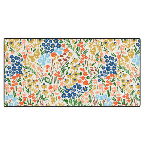 Marta Barragan Camarasa Spring flowery meadow Desk Mat