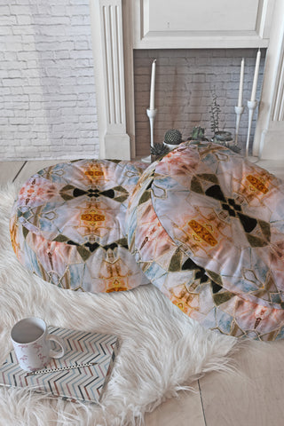 Marta Barragan Camarasa Stone pattern texture Floor Pillow Round