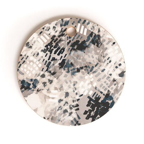 Marta Barragan Camarasa Strokes and brushstrokes I Cutting Board Round