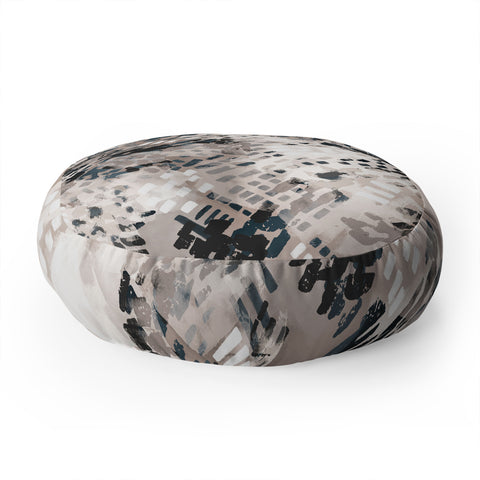 Marta Barragan Camarasa Strokes and brushstrokes I Floor Pillow Round