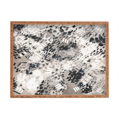 Marta Barragan Camarasa Strokes and brushstrokes I Rectangular Tray
