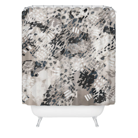 Marta Barragan Camarasa Strokes and brushstrokes I Shower Curtain