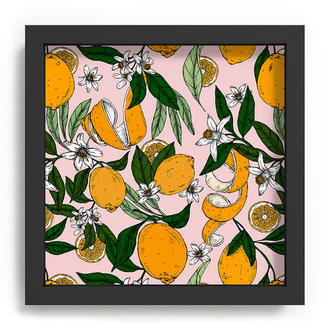 Marta Barragan Camarasa Succulent sweets oranges Recessed Framing Square