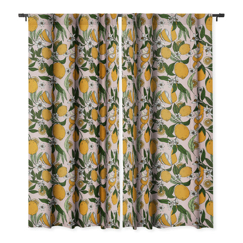 Marta Barragan Camarasa Succulent sweets oranges Blackout Window Curtain