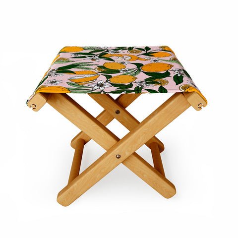 Marta Barragan Camarasa Succulent sweets oranges Folding Stool