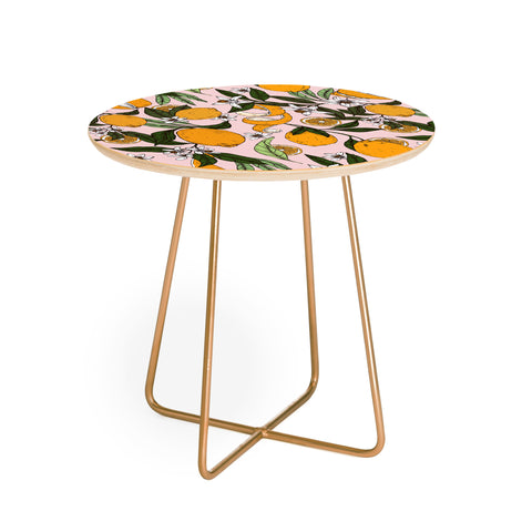 Marta Barragan Camarasa Succulent sweets oranges Round Side Table