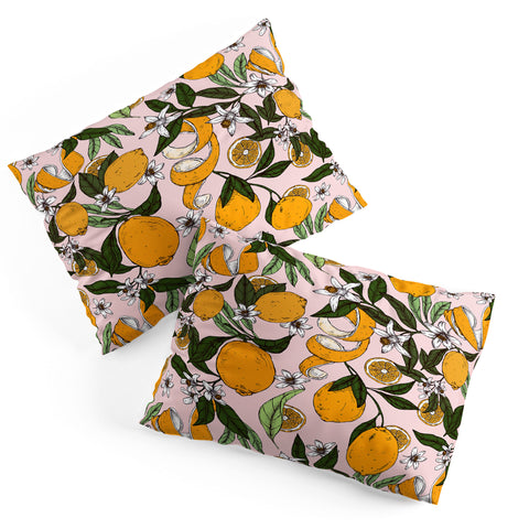 Marta Barragan Camarasa Succulent sweets oranges Pillow Shams