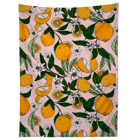 Marta Barragan Camarasa Succulent sweets oranges Tapestry