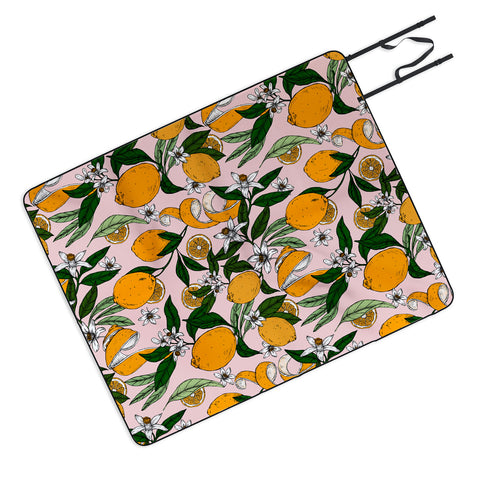 Marta Barragan Camarasa Succulent sweets oranges Picnic Blanket
