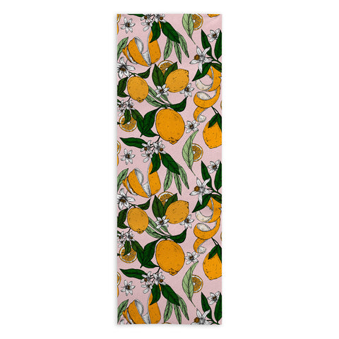 Marta Barragan Camarasa Succulent sweets oranges Yoga Towel