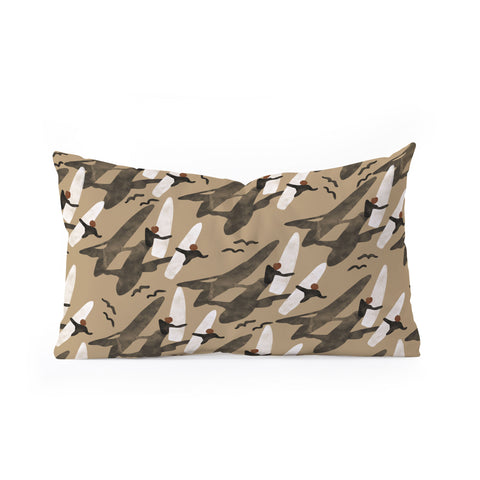 Marta Barragan Camarasa Sun sea and surf Oblong Throw Pillow