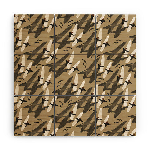 Marta Barragan Camarasa Sun sea and surf Wood Wall Mural