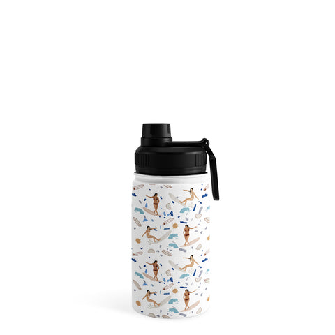 Marta Barragan Camarasa Surfing the terrazzo sea Water Bottle