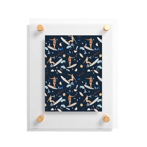 Marta Barragan Camarasa Surfing the terrazzo sea 2 Floating Acrylic Print