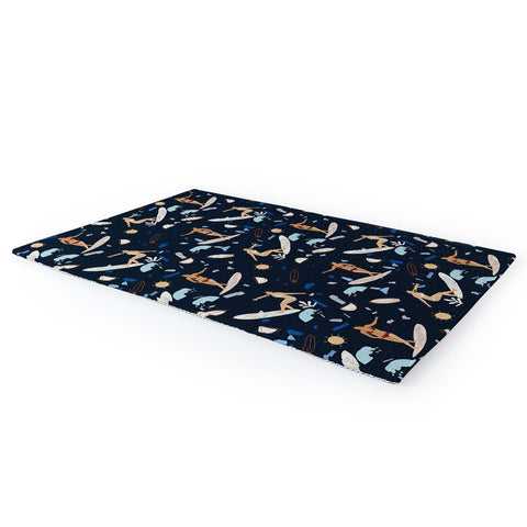 Marta Barragan Camarasa Surfing the terrazzo sea 2 Area Rug