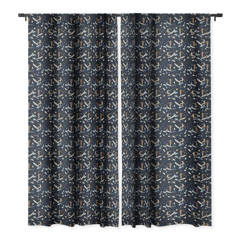 Marta Barragan Camarasa Surfing the terrazzo sea 2 Blackout Window Curtain