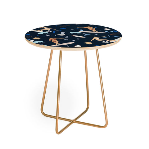 Marta Barragan Camarasa Surfing the terrazzo sea 2 Round Side Table