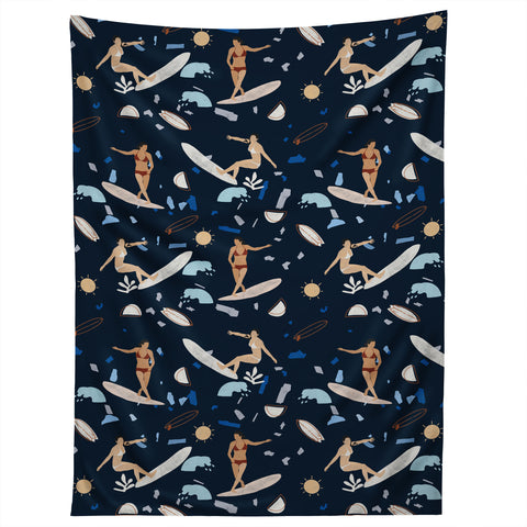 Marta Barragan Camarasa Surfing the terrazzo sea 2 Tapestry