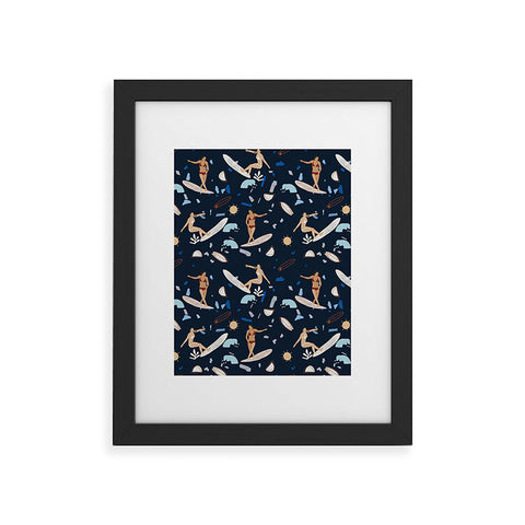 Marta Barragan Camarasa Surfing the terrazzo sea 2 Framed Art Print